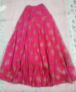 Elegant Ivory and Pink Brocade Gown