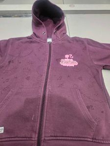 Kids' purple zip-up hoodie
