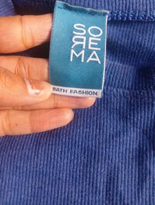 Blue Long Sleeve T-Shirt with Detail