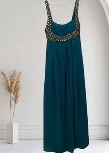 Elegant Teal Maxi Dress
