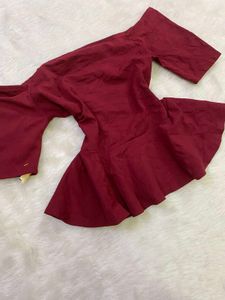 Chic Off-Shoulder Peplum Top