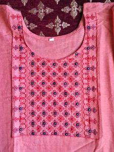 Pink Embroidered Kurta