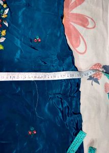 Embroidered Teal Kurta