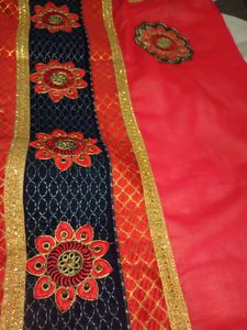 Beautiful Red &amp; Cream Designer Saree ❤️✨