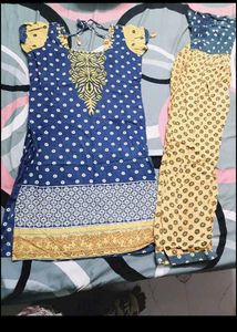 Black &amp; White Bandhani Kurta Set