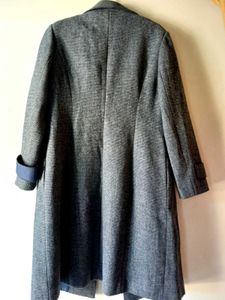 Elegant Bluish Grey Trench Coat