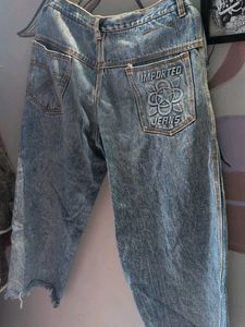 Denim Ankle Flared Jeans