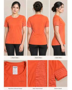 Decathlon Quechua Women’s Orange Sports Top | Size