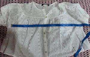 Zara - White Eyelet Top