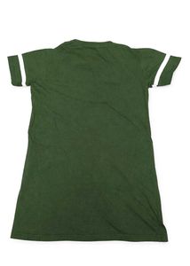 “Green Cotton T-Shirt | White Stripe | Casual Wear