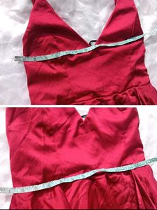 Brand New ( Shein) Red Satin  High Low Dress