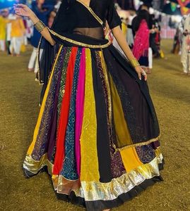 7 meter Navratri multicolour chnaiya with blouse