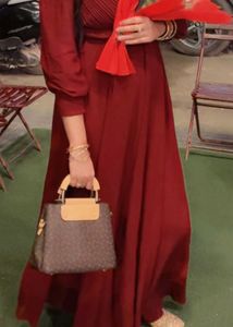 Elegant Maroon Ethnic Gown