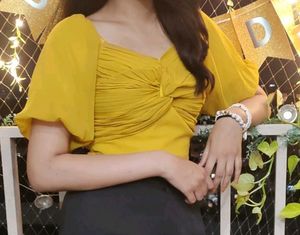 Yellow Crop Top