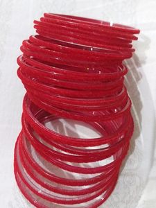 Red Velvet Glass Bangles
