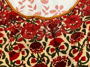 Red Floral Ethnic Anarkali Churidar Dupatta Set