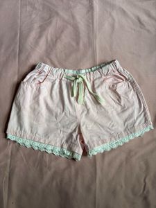 Lolita Pink Lace Trim Shorts