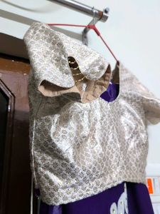Elegant Purple Embroidered Saree