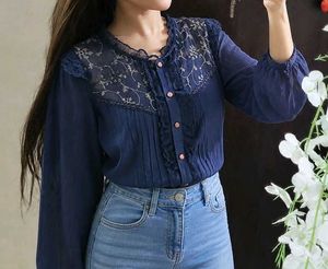 Elegant Black Sheer Lace Blouse