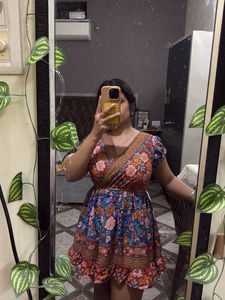 Boho Floral Mini Dress