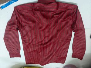 Red &amp; Black Striped Men's Shirt