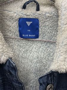 Blue Smart Denim Sherpa Jacket