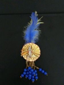 Ladoo Gopal Ji Ornament Brooch - Blue Colour