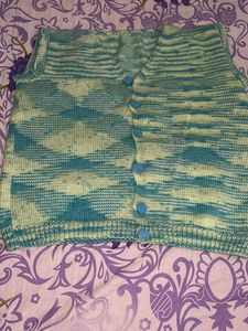 Hand-Knitted Striped Vest