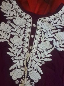 Embroidered Purple Kurta