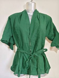 Chic Green Wrap Top 32"-34'
