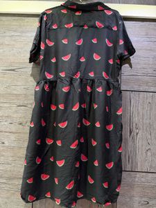 Cute Watermelon Print Mini Dress