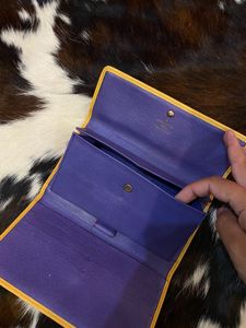 Designer Yellow Leather Wallet