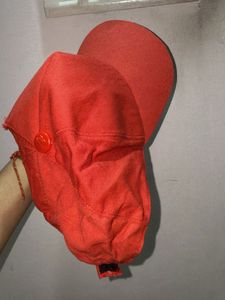 Bright Red Baseball Cap