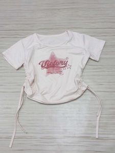 Cute "Victory" Star Graphic T-Shirt