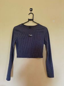 Ribbed Long Sleeve Crop Top