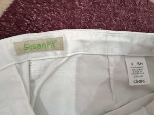 Classic White Straight Leg Trousers