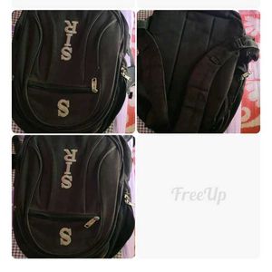 Black Backpack with "SIR S" Logo