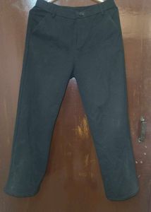 Black Trousers with Button and Zip