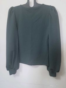 Tokyo Talkies Puff Sleeve Square Neck Top