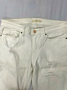 💥OG 💥LEVIS 711 SKINNY WHITE RIPPED DENIM❤️