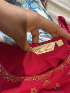 Beautiful Embroidered Ethnic Gown with gotta