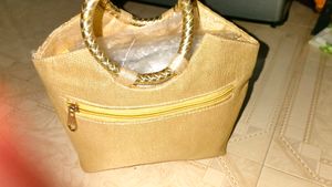 Gold Embroidered Party Bag