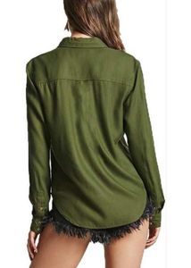 Stylish Olive Green Button-Up Shirt