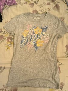 Grey Aero T-Shirt with Floral Print
