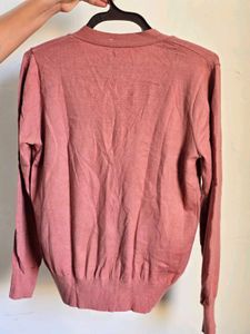 Pink Button-Up Cardigan