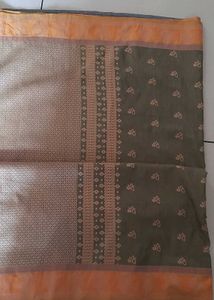 Olive And Turmeric Yellow Saree