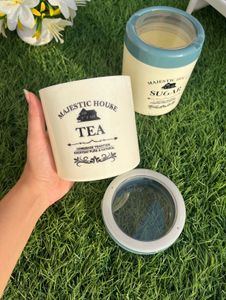 Set of 4 Vintage Tea &amp; Sugar Containers