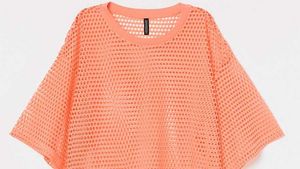Sheer Mesh Oversized Tunic Top