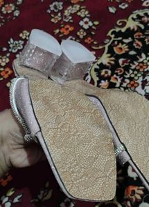 Sparkling Heeled Mules with Rhinestone Bow