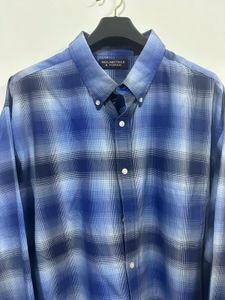 Men's Blue Plaid Button-Down Shirt 🇺🇸